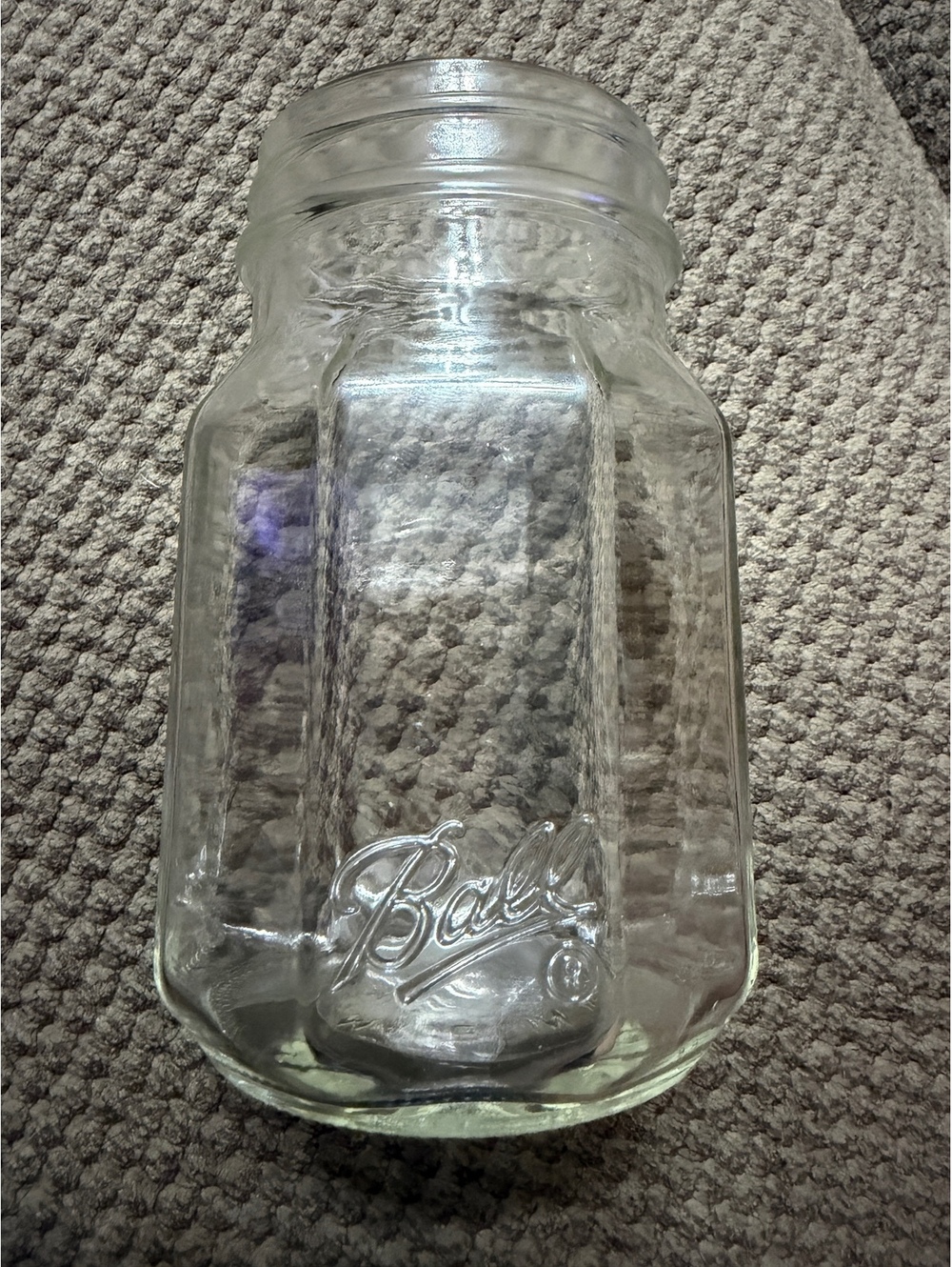 Rare Vintage Ball USA Octagon Mason Jar Pint Canning Jar Octagonal 8 Sided